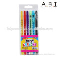 6 color twist crayons